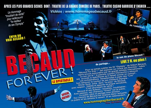 Flyer Spectacle Hommage À Becaud For Ever 2016 Olivier Sorel 